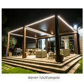 Warren 12x20 louvered pergola with aluminum alloy roof outdoor